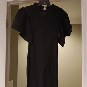 Very stretchy Black Dress w/ Bell Sleeve